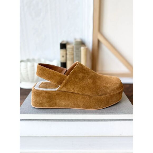 Emerson Fry Platform Slingback - Camel Suede 39 - Picture 1 of 15